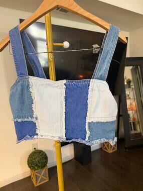 Vintage NASTY GAL denim crop top